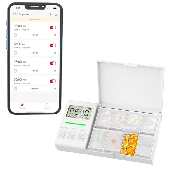 Comfytemp Smart Pill Organizer - 7-Day Portable BPA-Free Pill Case - Picture 2 of 5